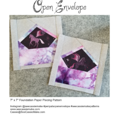 Pen Pals: Open Envelope 7"x7" Paper Pieced - Digital Download