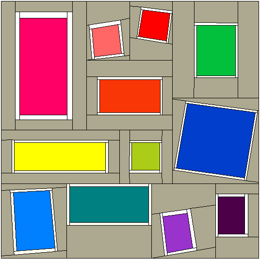 Pen Pals: Stamps 8" Paper Pieced Block - Digital Download