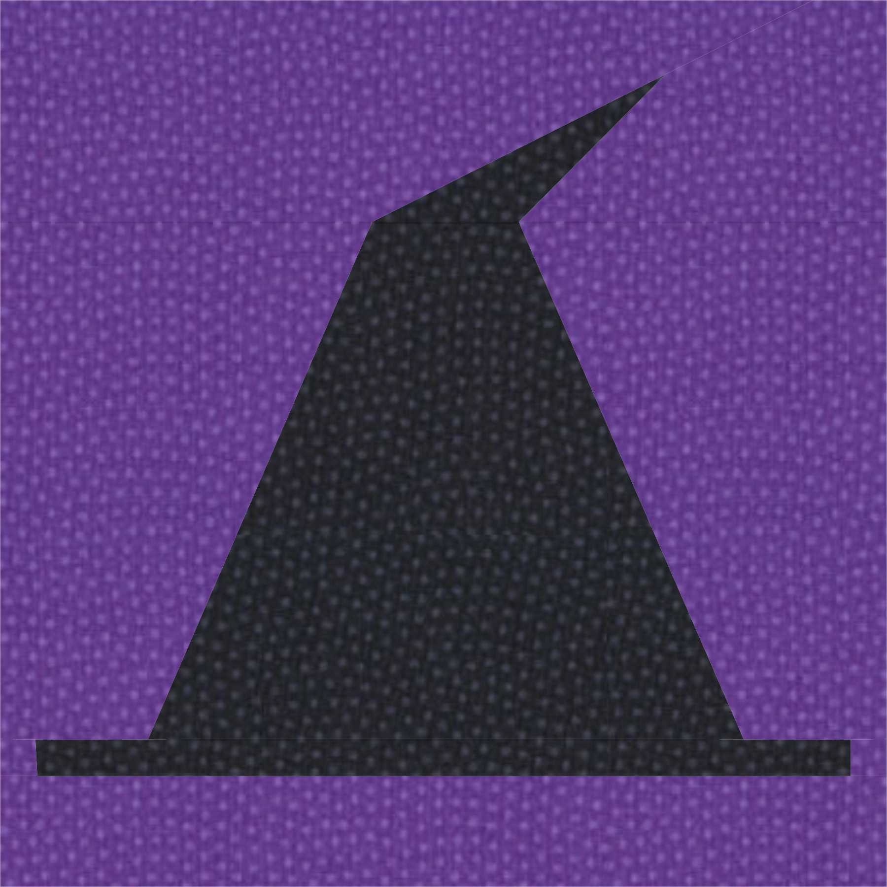 Tippy Tip Witch Hat 8"x 8" Foundation Paper Pieced Digital Download Pattern